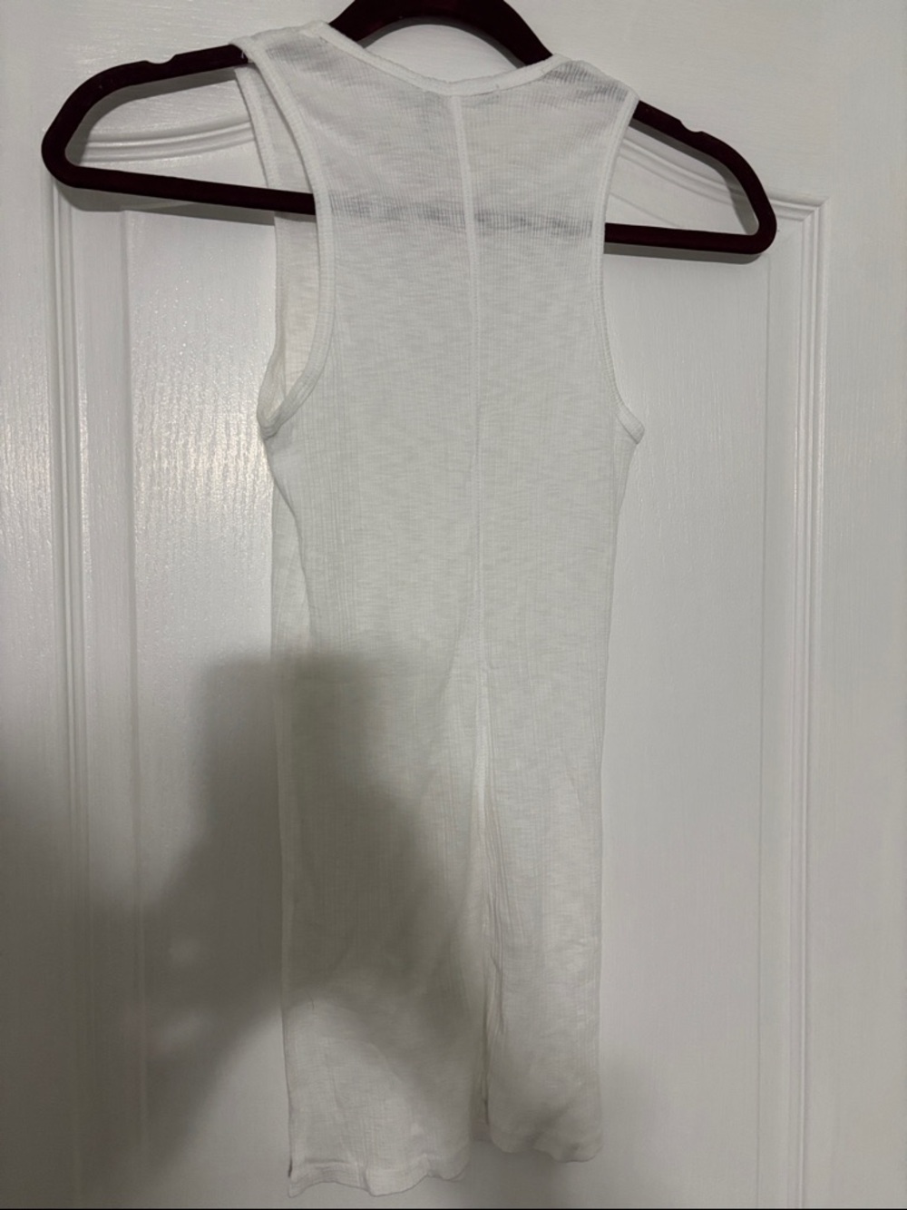 NWT Michael Stars White Ribbed Tank Top - Picture 2 of 4
